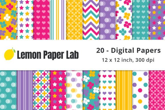 Download Sunny Geometric Digital Paper - Digital Collection