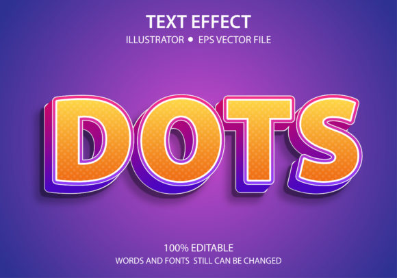 Download Text Style Effect Modern Dots Premium - Modern dots Collection